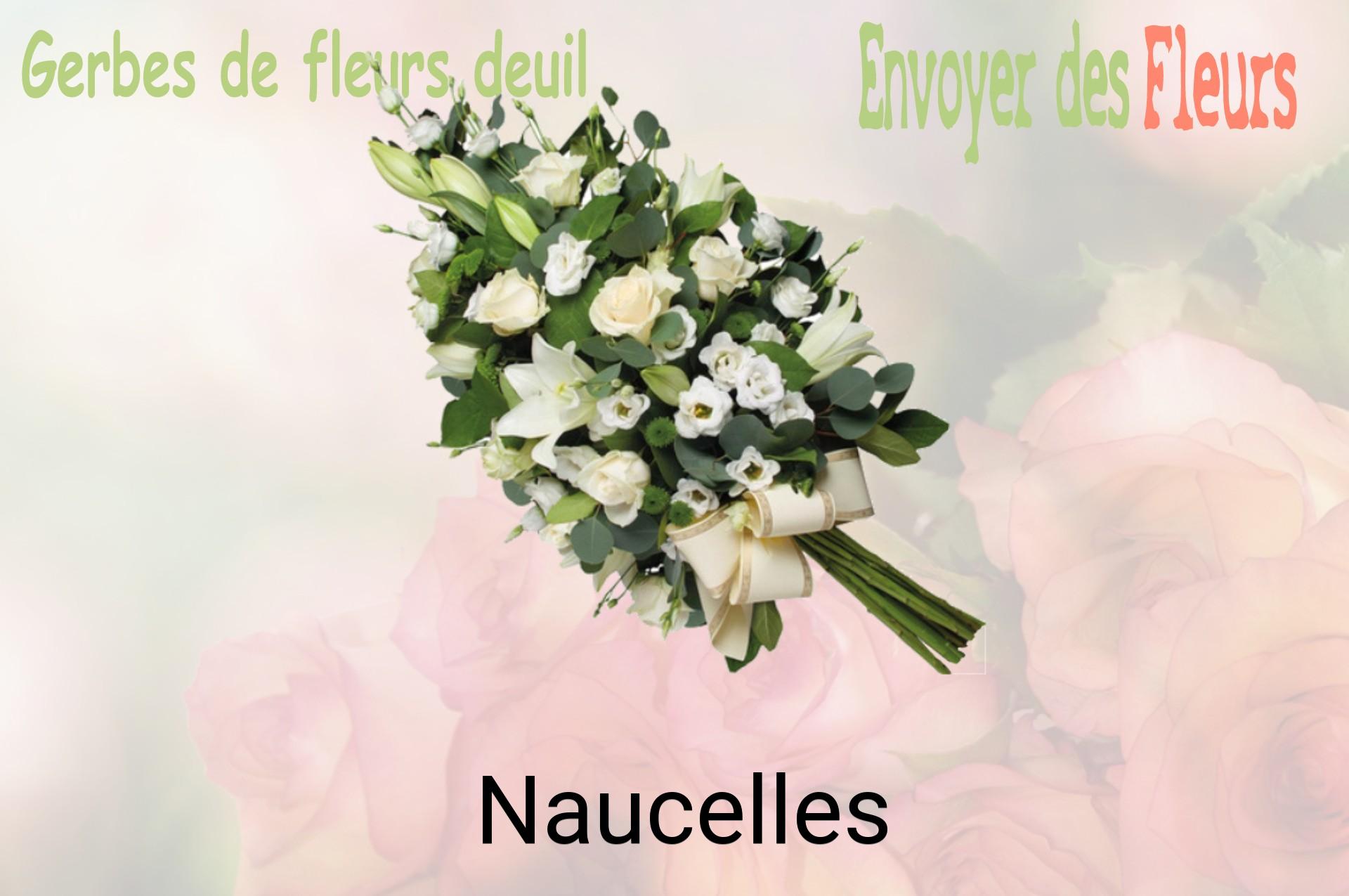 Gerbe de fleurs de deuil livrée à Naucelles